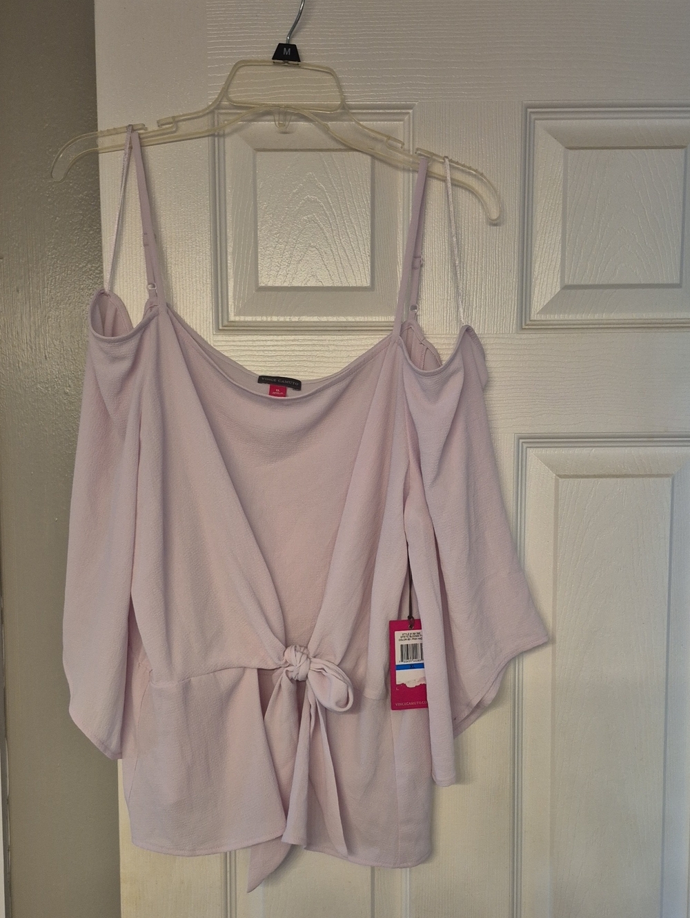 Vince Camuto Light Lilac Cold-Shoulder Tie-Front Camisole